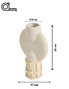 Aberto Design Cylinder Terracota Jarrón de Cerámica y Ratán en Crema